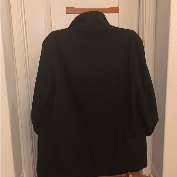 J.Farrar men’s modern fit BlackWool Blend overcoat - Picture 8 of 13